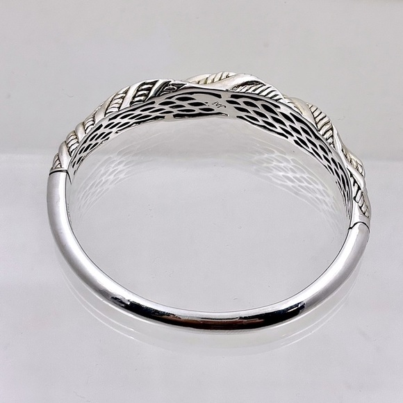 JAI by John Hardy Vintage Sterling Swirl Hinged Bracelet - Picture 4 of 7